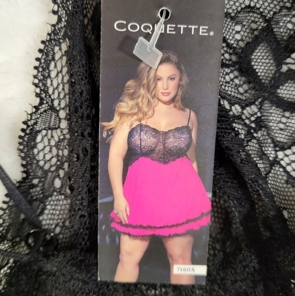 COQUETTE Diva One Piece Negligee Chemise XL - Picture 1 of 8